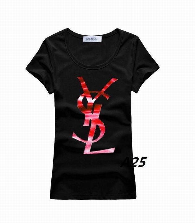 YSL short round collar T woman S-XL-126